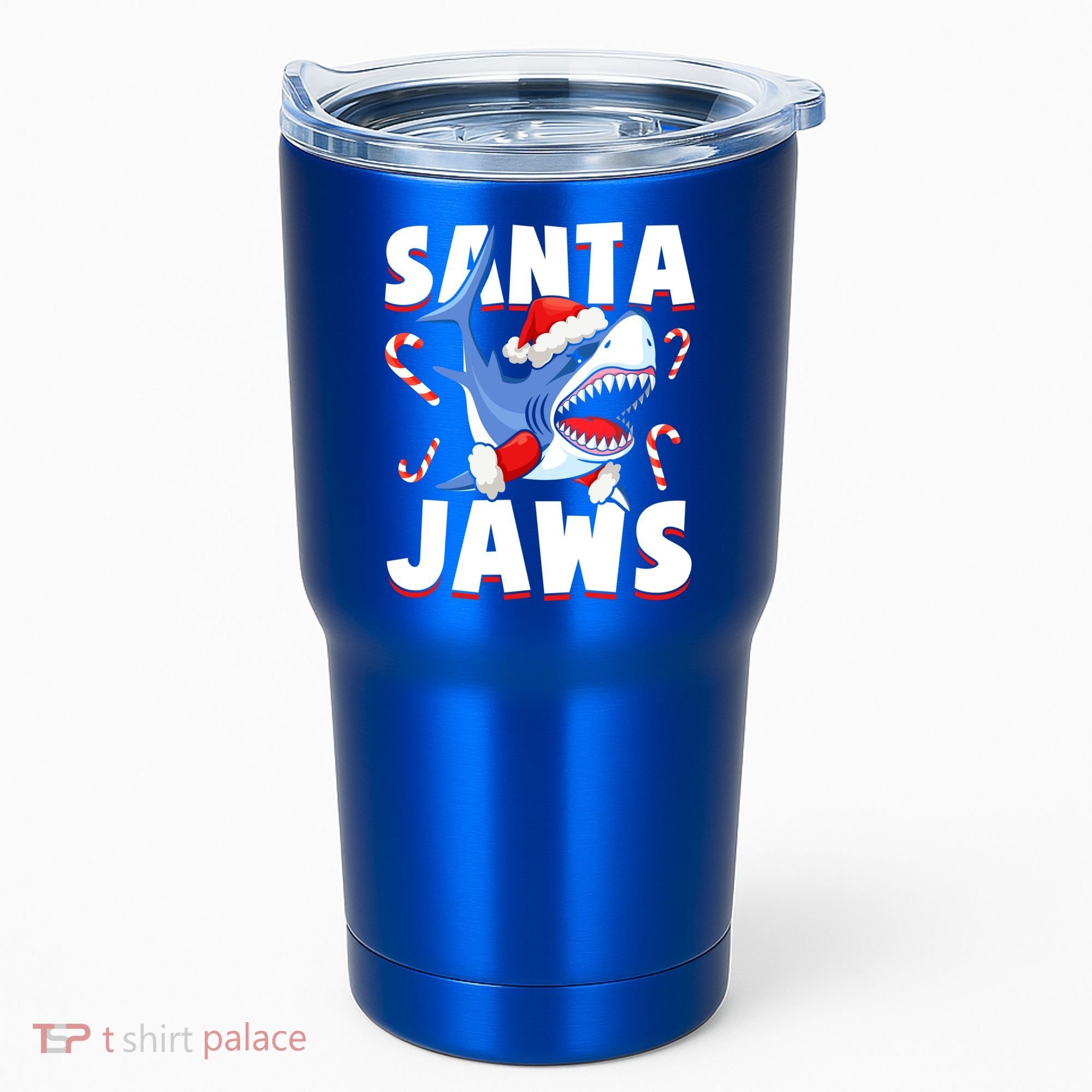 Santa Jaws Funny Christmas Shark Gift Cool Gift Tumbler