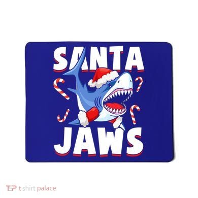 Santa Jaws Funny Christmas Shark Gift Cool Gift Mousepad
