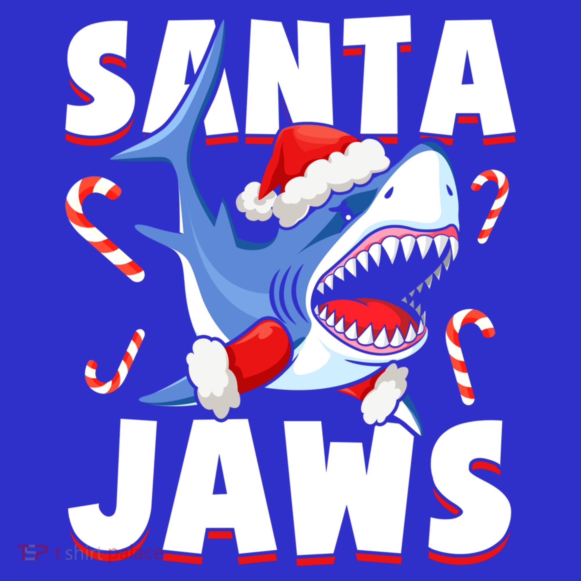 Santa Jaws Funny Christmas Shark Gift Cool Gift Mousepad