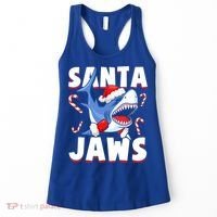 Santa Jaws Funny Christmas Shark Gift Cool Gift Women's Tank Top thumb 0