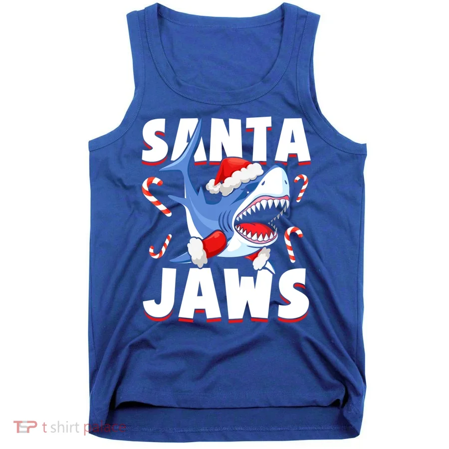 Santa Jaws Funny Christmas Shark Gift Cool Gift Tank Top