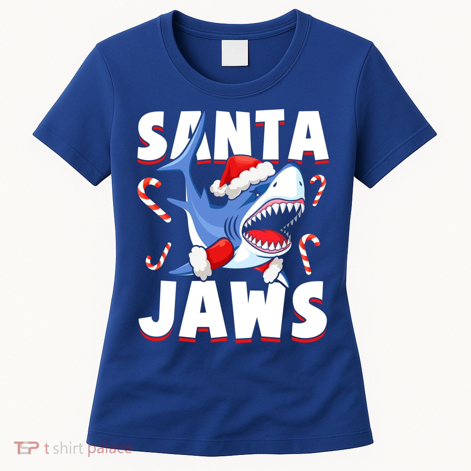 Santa Jaws Funny Christmas Shark Gift Cool Gift Women's T-Shirt