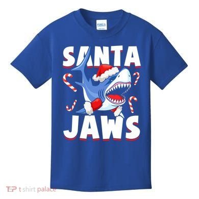 Santa Jaws Funny Christmas Shark Gift Cool Gift Kids T-Shirt