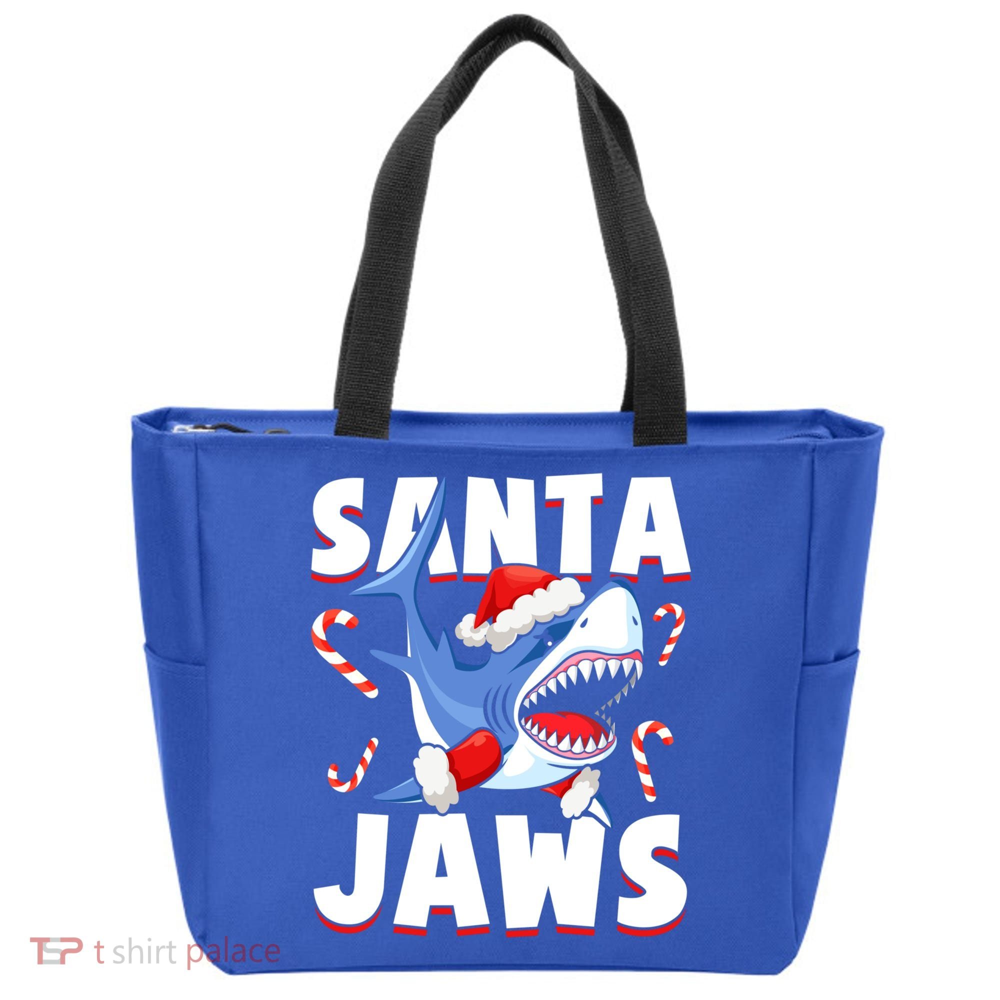 Santa Jaws Funny Christmas Shark Gift Cool Gift Tote Bag