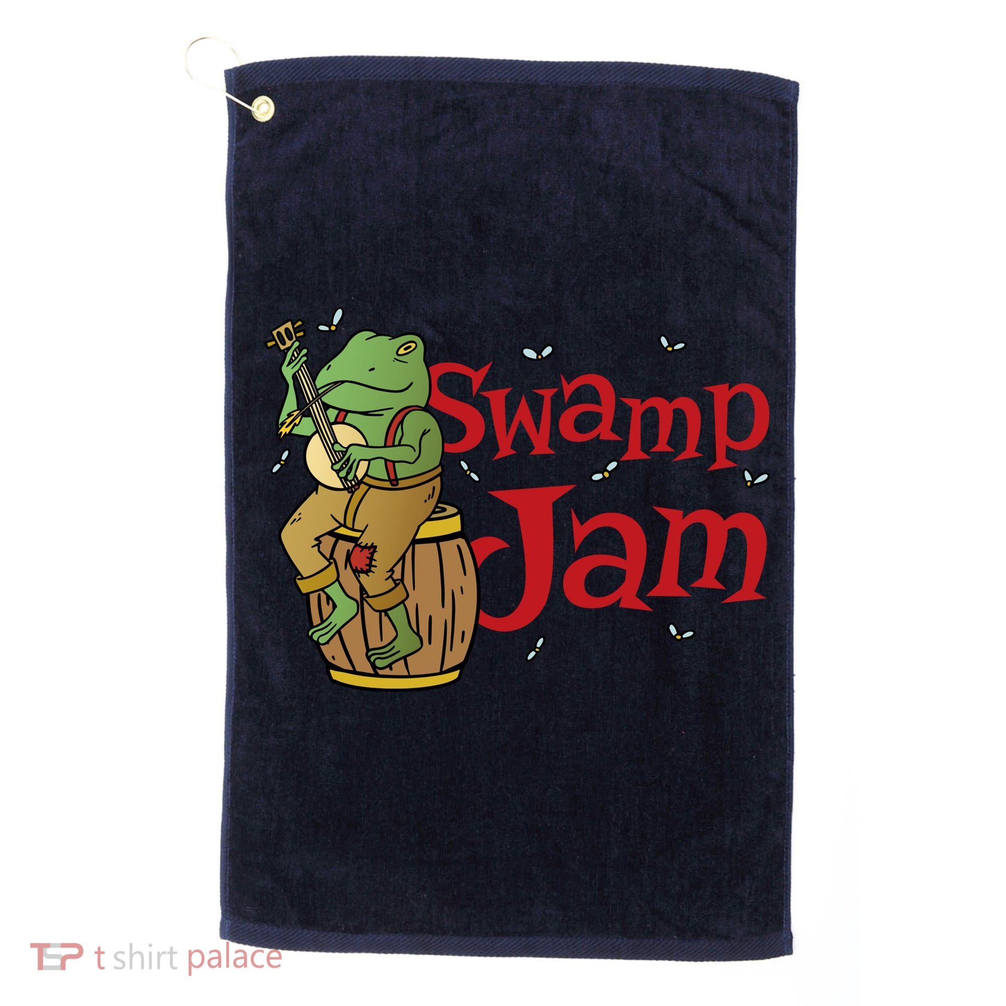 Swamp Jam Gator Musician Golf Towel