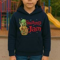 Swamp Jam Gator Musician Kids Hoodie thumb 3