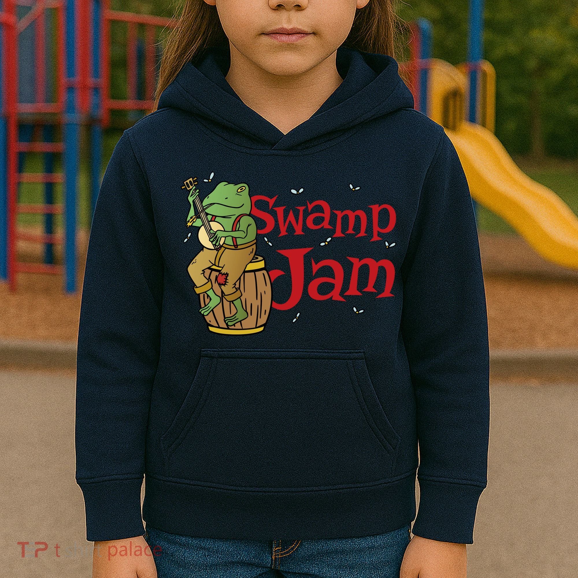 Swamp Jam Gator Musician Kids Hoodie