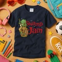 Swamp Jam Gator Musician Kids T-Shirt thumb 3