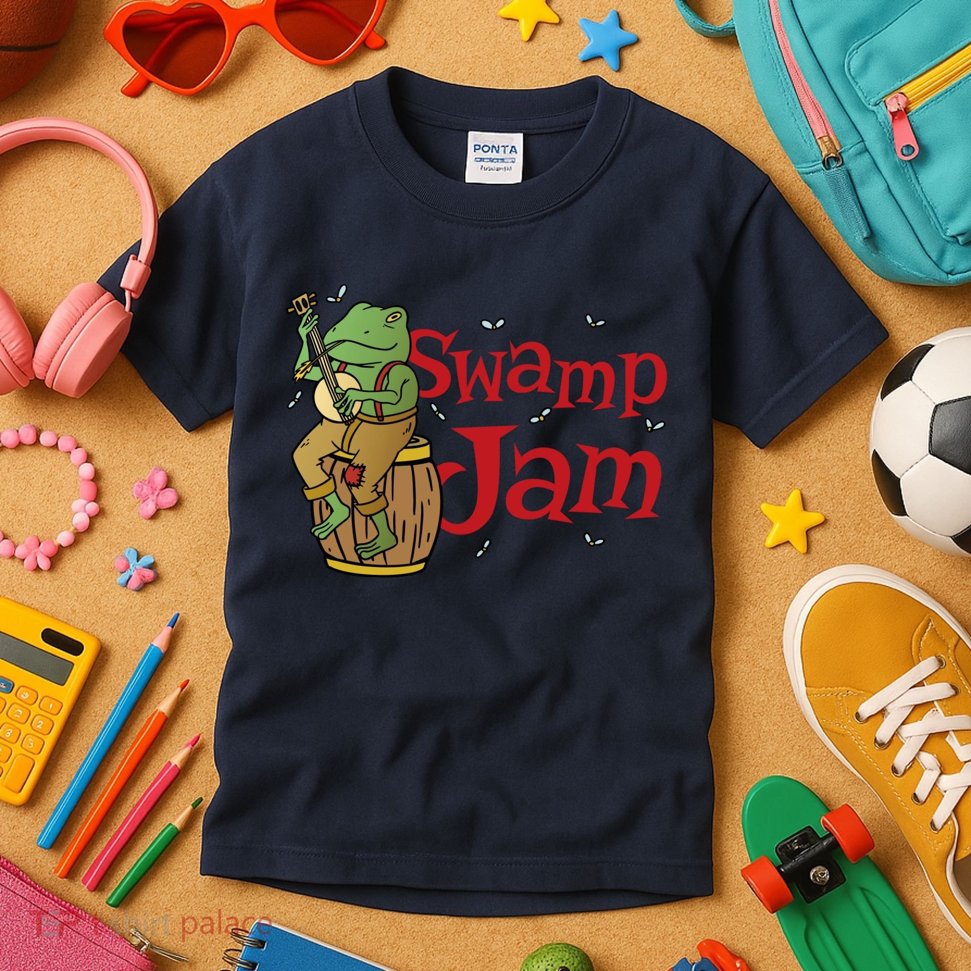 Swamp Jam Gator Musician Kids T-Shirt