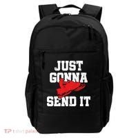 Snowmobile Just Gonna Send It Funny Freestyle Motor Sled Backpack thumb 0