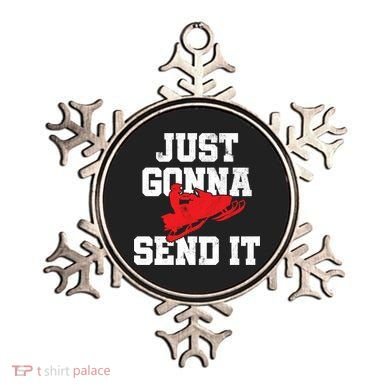 Snowmobile Just Gonna Send It Funny Freestyle Motor Sled Ornament