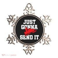 Snowmobile Just Gonna Send It Funny Freestyle Motor Sled Ornament thumb 0