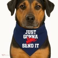 Snowmobile Just Gonna Send It Funny Freestyle Motor Sled USA-Made Doggie Bandana thumb 1