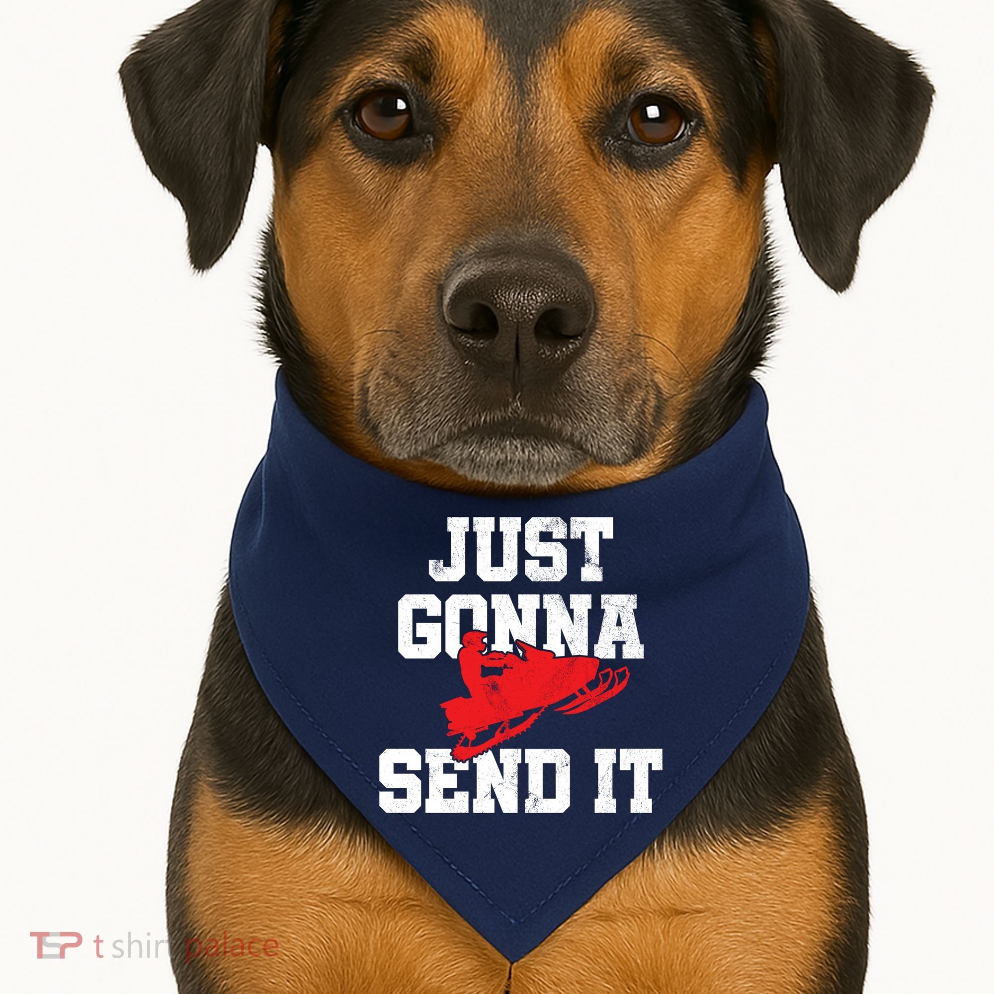 Snowmobile Just Gonna Send It Funny Freestyle Motor Sled USA-Made Doggie Bandana