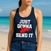 Snowmobile Just Gonna Send It Funny Freestyle Motor Sled Women's Tank Top thumb 2