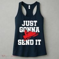 Snowmobile Just Gonna Send It Funny Freestyle Motor Sled Women's Tank Top thumb 3