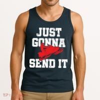 Snowmobile Just Gonna Send It Funny Freestyle Motor Sled Tank Top thumb 3