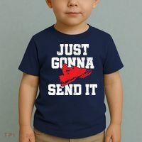Snowmobile Just Gonna Send It Funny Freestyle Motor Sled Toddler T-Shirt thumb 2