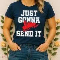 Snowmobile Just Gonna Send It Funny Freestyle Motor Sled Women's T-Shirt thumb 2