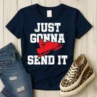 Snowmobile Just Gonna Send It Funny Freestyle Motor Sled Women's T-Shirt thumb 3