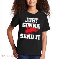 Snowmobile Just Gonna Send It Funny Freestyle Motor Sled Kids T-Shirt thumb 2