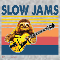 Slow Jams GUITAR Funny Sloth Play Guitar The Baniff Cuffed Pom Beanie thumb 2