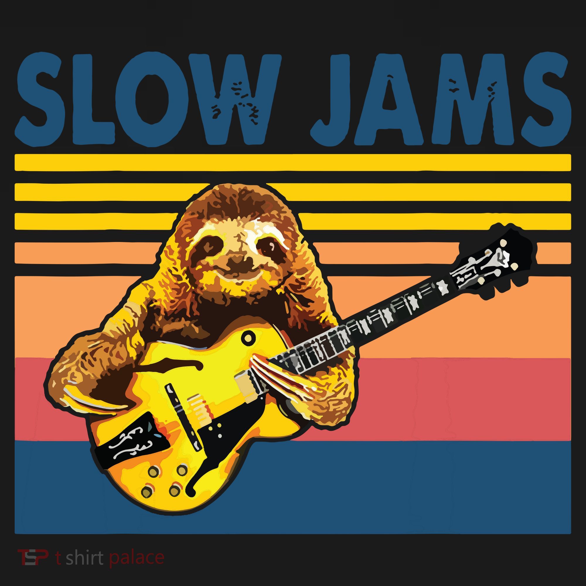 Slow Jams GUITAR Funny Sloth Play Guitar Backpack