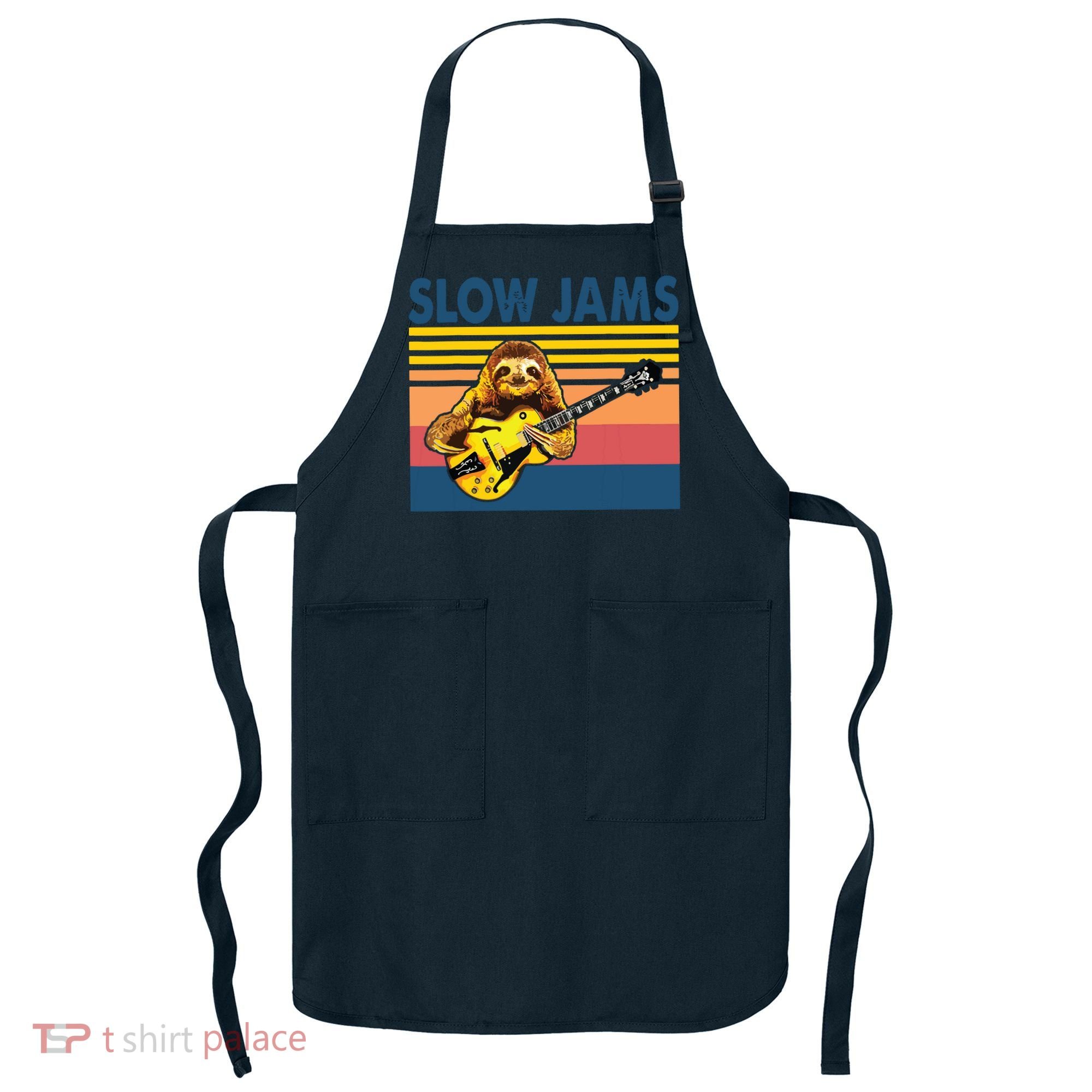 Slow Jams GUITAR Funny Sloth Play Guitar Apron