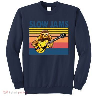 Slow Jams GUITAR Funny Sloth Play Guitar Sweatshirt