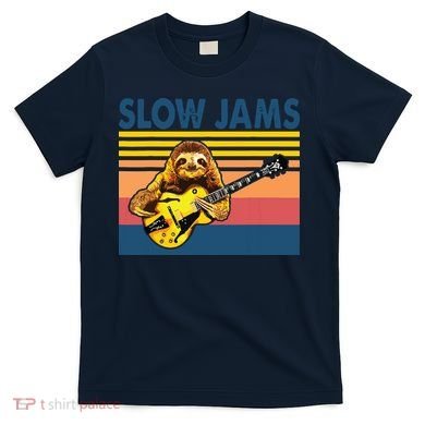 Slow Jams GUITAR Funny Sloth Play Guitar T-Shirt