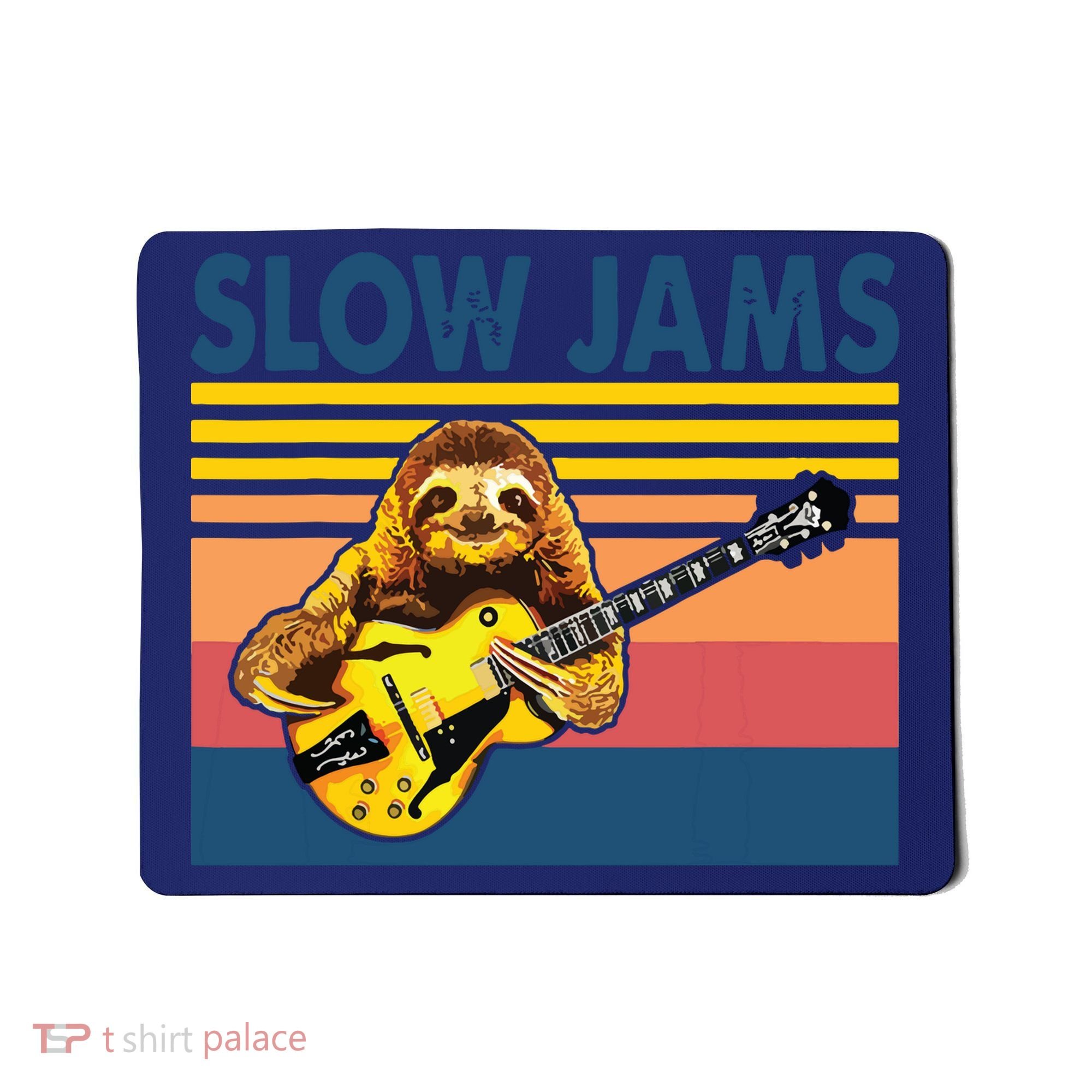 Slow Jams GUITAR Funny Sloth Play Guitar Mousepad