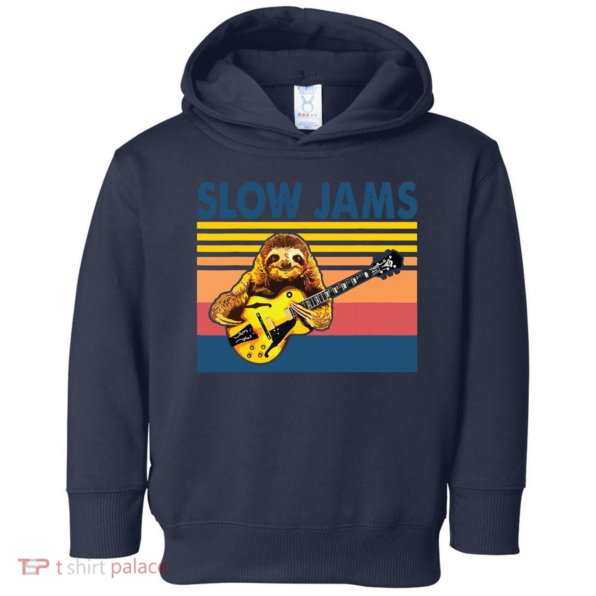 Slow Jams GUITAR Funny Sloth Play Guitar Toddler Hoodie