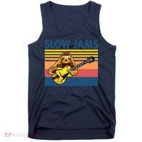 Slow Jams GUITAR Funny Sloth Play Guitar Tank Top thumb 0