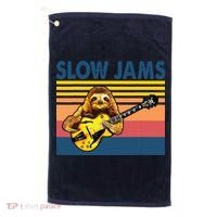 Slow Jams GUITAR Funny Sloth Play Guitar Golf Towel thumb 0