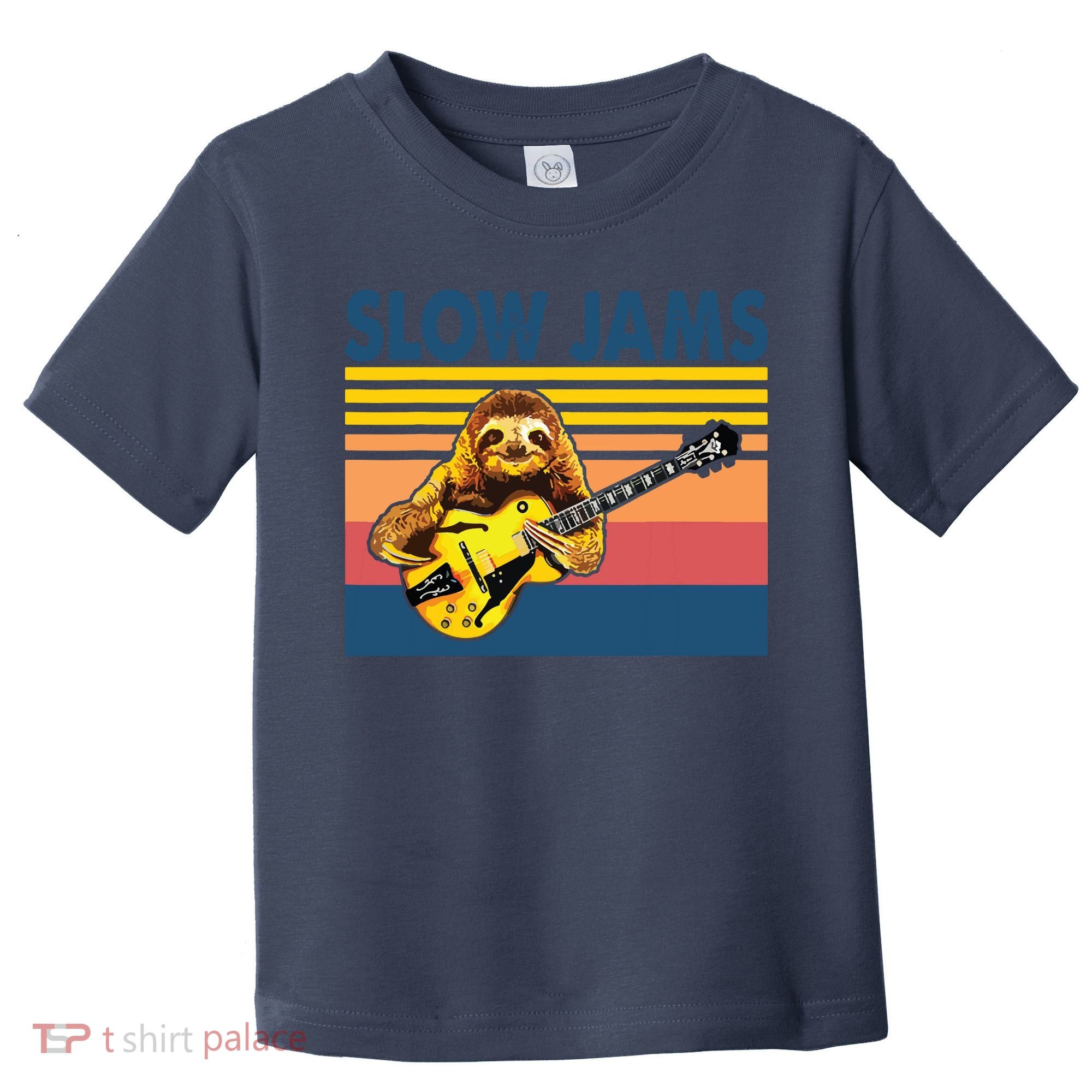 Slow Jams GUITAR Funny Sloth Play Guitar Toddler T-Shirt