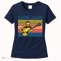 Slow Jams GUITAR Funny Sloth Play Guitar Women's T-Shirt thumb 0