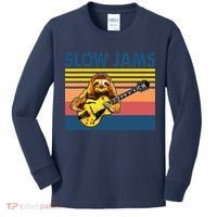 Slow Jams GUITAR Funny Sloth Play Guitar Kids Long Sleeve Shirt thumb 0