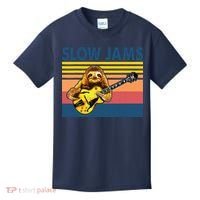 Slow Jams GUITAR Funny Sloth Play Guitar Kids T-Shirt thumb 0
