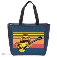 Slow Jams GUITAR Funny Sloth Play Guitar Tote Bag thumb 0