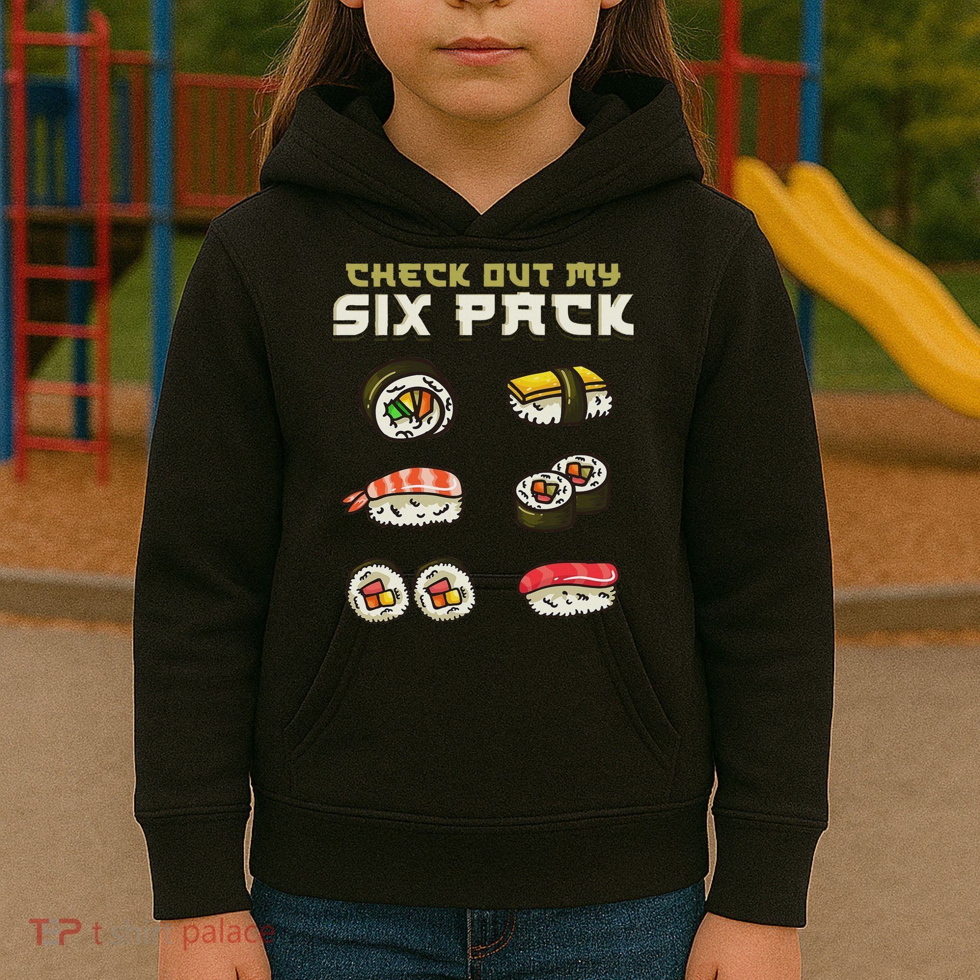 Sushi Japanese Gym Kids Hoodie