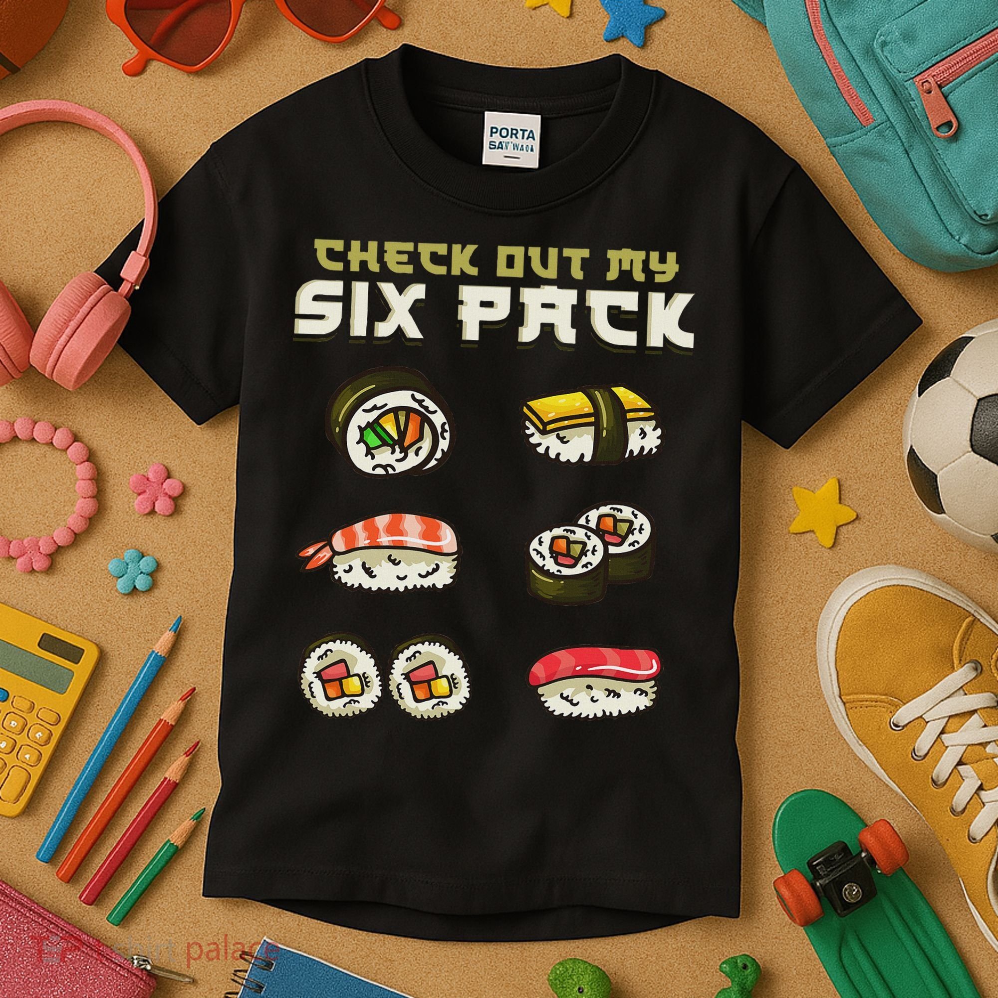 Sushi Japanese Gym Kids T-Shirt