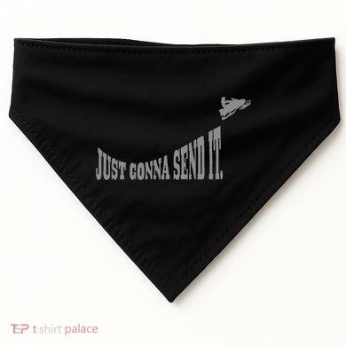 Snowmobile Just Gonna Send It Funny Sled Snowmobiling Gift USA-Made Doggie Bandana