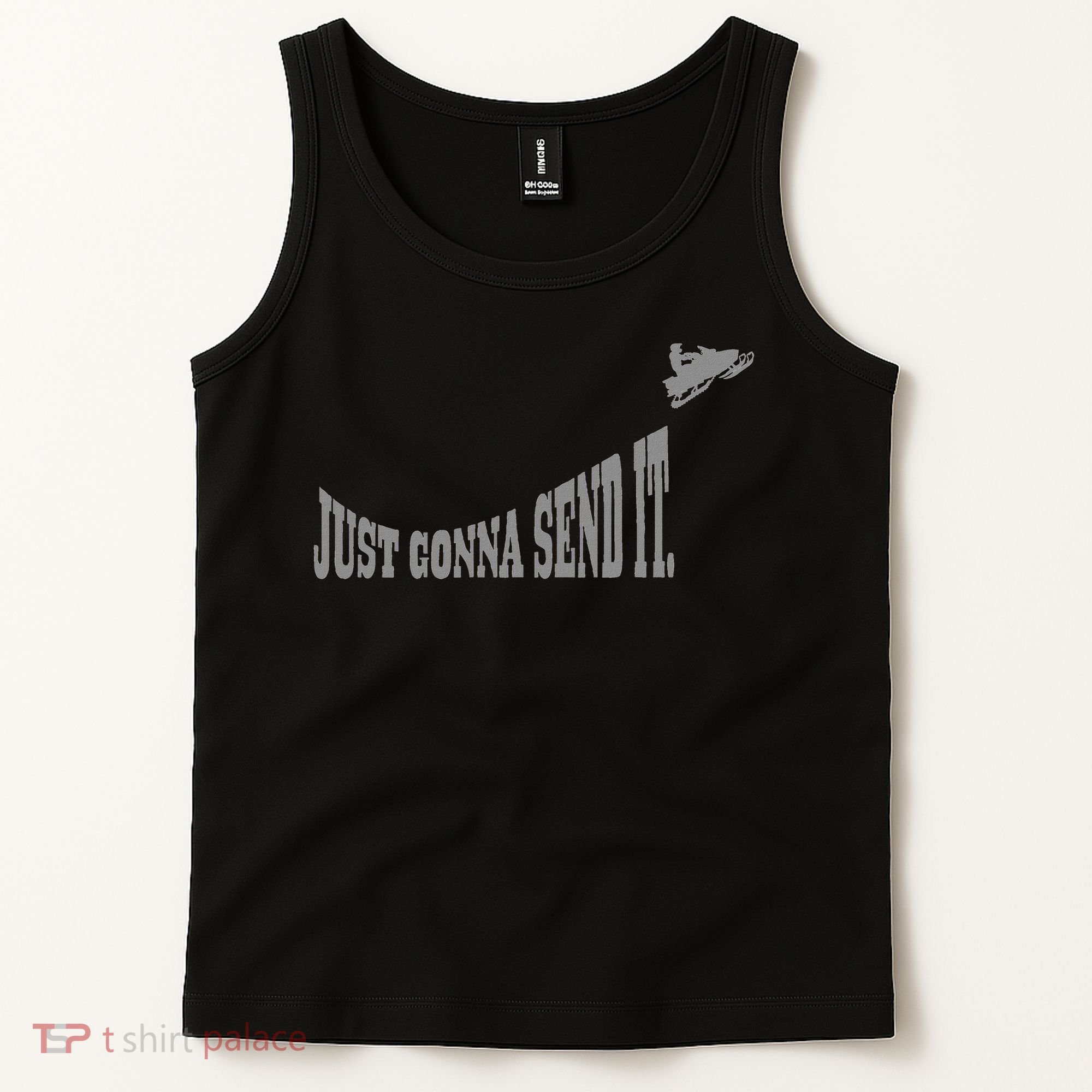 Snowmobile Just Gonna Send It Funny Sled Snowmobiling Gift Tank Top