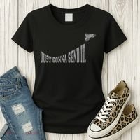 Snowmobile Just Gonna Send It Funny Sled Snowmobiling Gift Women's T-Shirt thumb 3
