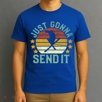 Skiing Just Gonna Send It Funny Vintage Ski Gift For Skier Gift T-Shirt thumb 3