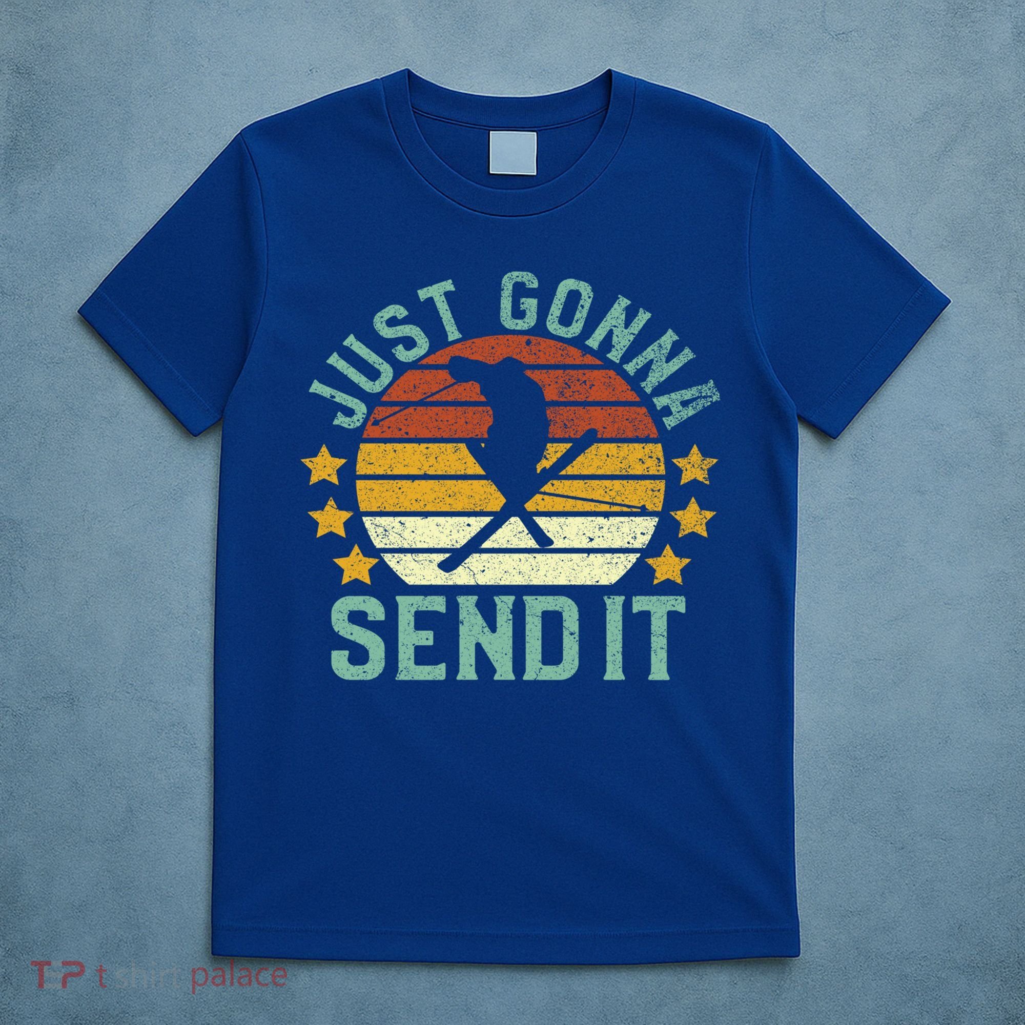 Skiing Just Gonna Send It Funny Vintage Ski Gift For Skier Gift T-Shirt