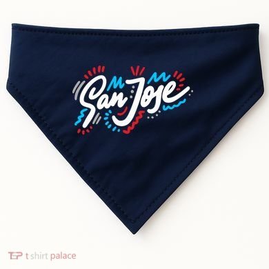 San Jose Hand Drawn Logo USA-Made Doggie Bandana
