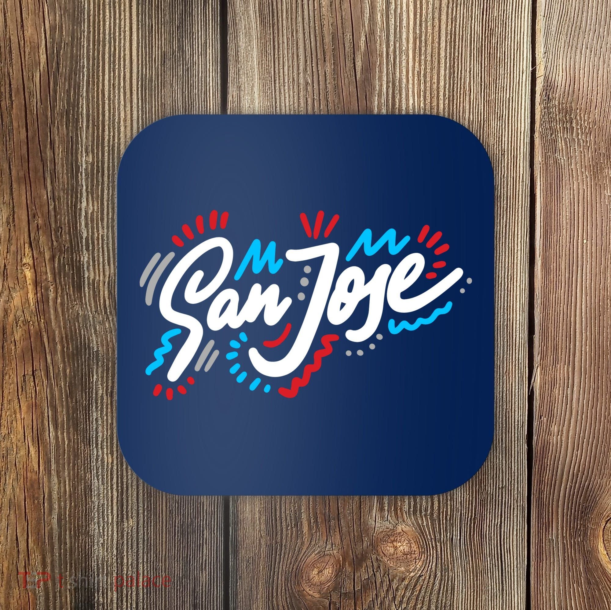 San Jose Hand Drawn Logo Coaster