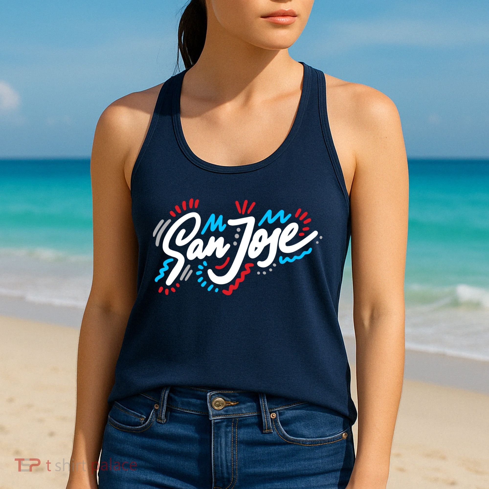 San Jose Hand Drawn Logo Women's Tank Top