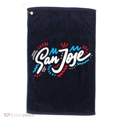 San Jose Hand Drawn Logo Golf Towel